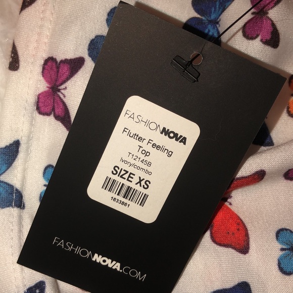 NWT Butterfly crop top fashion nova - Picture 3 of 3